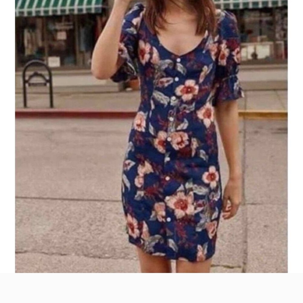 Christy Dawn Navy Floral Mini Dress